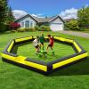 26FT Inflatable Yellow&Black Gaga Ball Pit with Built-in Fan, Portable Sports Pit for Gaga Ball Games, Indoor & Outdoor Activities in Backyard, Park view 1