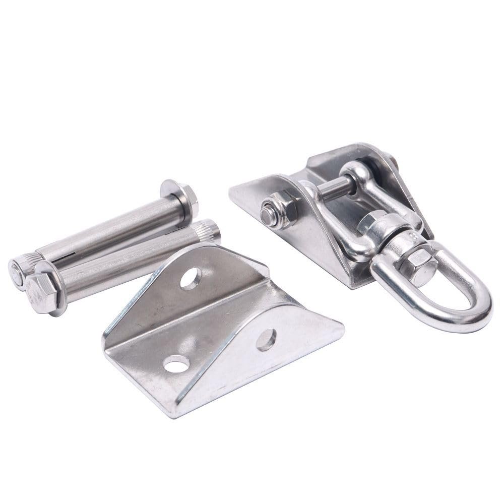 2 Pack 304 stainless steel fixed hanging plate swing fixed hanging bed hanging chair rotating hook outdoor swing accessories