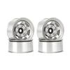 WONFAST 4PCS 1.55 inch Metal Beadlock Wheels Rim Hub RC Aluminum Alloy Wheel Replacement for 1:10 RC Rock Crawler Car for Axial 90069 D90 TF2 Tamiya CC01 MST JIMNY Parts(6Spoke-Silver) view 1