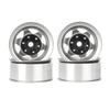 WONFAST 4PCS 1.55 inch Metal Beadlock Wheels Rim Hub RC Aluminum Alloy Wheel Replacement for 1:10 RC Rock Crawler Car for Axial 90069 D90 TF2 Tamiya CC01 MST JIMNY Parts(6Spoke-Silver) view 2
