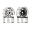 WONFAST 4PCS 1.55 inch Metal Beadlock Wheels Rim Hub RC Aluminum Alloy Wheel Replacement for 1:10 RC Rock Crawler Car for Axial 90069 D90 TF2 Tamiya CC01 MST JIMNY Parts(6Spoke-Silver) view 3