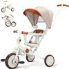 FVOJZQGD Toddler Push Foldable Tricycle with Canopy, 8 in 1 Balance Trike Baby Bike with Handle Toddler Tricycle for 1-3,Kids Folding Tricycles Chrismas and Birthday Gift for Boy and Girl Trike view 1