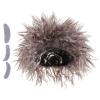 LOGOFUN Crazy Old Man Physicist Wig Costume with Eyebrows Mustache for Cosplay Party Dress-up Light Brown view 1