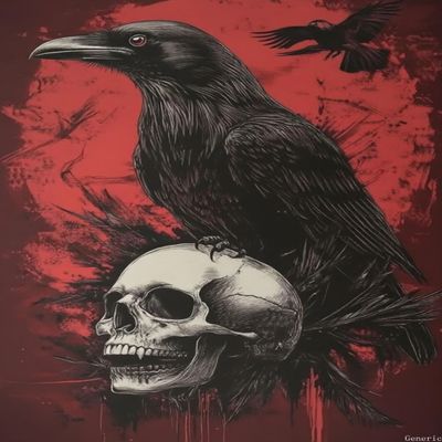 1000 pcs, Gothic Decor Wooden Puzzle, Melancholy Crow Contemplating on Skull, Perfect for Collectors, Exercise The brainpower, Unique Artworks for Adults, Gifts for Friends 19.7x27.6in