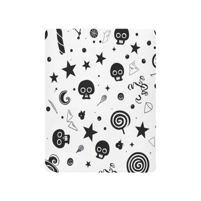 YETTASBIN Halloween Skull Candy Fitted Crib Sheet for Baby Boys Girls, Extra Soft Breathable Nursery Bedding Sheet for Standard Crib and Toddler Mattresses, 27 x 39 in
