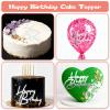 10pcs Silver Happy Birthday Cake Topper Mirror Acrylic Happy Birthday Cake Sign Side Inserts Silver Cakes Decorations for DIY Party Decoration for Women Men 10 Styles view 4