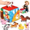 Avesa Baby Toys 6-12 Months - Soft Sensory Box Infant Toy with Stuffed Animals, Rattle, Crinkle Paper, Mirror - 6 Month Old Must Haves Boy Girl Babies Birthday for 1 Year Old Learning Toys view 1