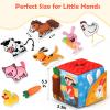 Avesa Baby Toys 6-12 Months - Soft Sensory Box Infant Toy with Stuffed Animals, Rattle, Crinkle Paper, Mirror - 6 Month Old Must Haves Boy Girl Babies Birthday for 1 Year Old Learning Toys view 2
