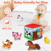 Avesa Baby Toys 6-12 Months - Soft Sensory Box Infant Toy with Stuffed Animals, Rattle, Crinkle Paper, Mirror - 6 Month Old Must Haves Boy Girl Babies Birthday for 1 Year Old Learning Toys view 3