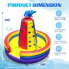 15FT Large Inflatable Bounce House with Climbing Wall, 100% PVC Kids Bouncer Castle with 1100W Blower, Stakes & Safety Wall  for Outdoor Birthday Parties, Backyard Games (15x15x12FT) view 4