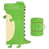 Toddler Nap Mat,Crocodile Kids Sleeping Bag 6727,Extra Large Slumber Bag Thick with Removable Pillow for Girls Boys,Soft Plush Roll Up Sleeping Mat Lightweight for Preschool,Daycare,Travel,Green view 1