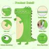 Toddler Nap Mat,Crocodile Kids Sleeping Bag 6727,Extra Large Slumber Bag Thick with Removable Pillow for Girls Boys,Soft Plush Roll Up Sleeping Mat Lightweight for Preschool,Daycare,Travel,Green view 3