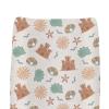 Boho Beach Summer Changing Pad Covers for Baby Girls Boys Retro Seaside Holiday Fitted Change Table Pad Covers Mats Sun Seashells Castle Soft Diaper Changing Pad Sheets for 32''16'' Contoured Pad view 1
