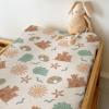 Boho Beach Summer Changing Pad Covers for Baby Girls Boys Retro Seaside Holiday Fitted Change Table Pad Covers Mats Sun Seashells Castle Soft Diaper Changing Pad Sheets for 32''16'' Contoured Pad view 3