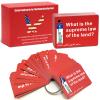 2025 US Citizenship Test Flash Cards, Bilingual English/Arabic,100 Official USCIS Civics Questions with Metal Ring for Naturalization Exam      (Arabic) view 1