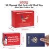 2025 US Citizenship Test Flash Cards, Bilingual English/Arabic,100 Official USCIS Civics Questions with Metal Ring for Naturalization Exam      (Arabic) view 2