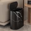 KELINFONG Mini Trash Can with Lid, 2.6 Gallons / 12 Liter Compact Small Plastic Slim Kitchen Garbage Can,Easy to Clean Durable Trash Bin for Kitchen,Bedroom,Bathroom,Compact Spaces,Office,Dorms view 4