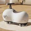 Swing car Peanut Shape Wiggle Car Music Light Anti-Rollover Swing Car Swing Silent Flash Wheel Whith Helmet Backpack Age 3 and Up Wiggle car(Grey) view 4