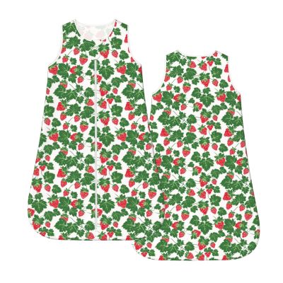 Muishi Strawberry And Leaf Baby Wearable Blanket Infant Boys Girls Sleeping Bag For Newborn Unisex Baby Stuff Sleep Sack Suit M(6-12month)