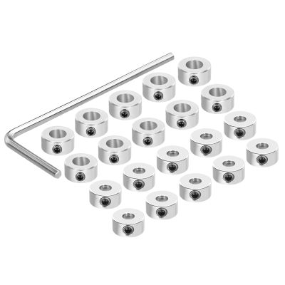 MECCANIXITY 20Pcs Landing Gear Stopper 3.1/5.1mm 0.12x0.32/0.2x0.39 Plane Wheel Collar Block with Wrench for RC Airplane Model Remote Aircraft