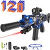 Automatic Toy Foam Blaster Sniper with Scope, Electric Toy Dart Blaster with 120 Foam Darts, Goggles, Air Pocket Technology Outdoor Game Kids Toys for Ages 8-12 Boys Girls- Blue view 1