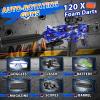 Automatic Toy Foam Blaster Sniper with Scope, Electric Toy Dart Blaster with 120 Foam Darts, Goggles, Air Pocket Technology Outdoor Game Kids Toys for Ages 8-12 Boys Girls- Blue view 2