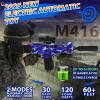 Automatic Toy Foam Blaster Sniper with Scope, Electric Toy Dart Blaster with 120 Foam Darts, Goggles, Air Pocket Technology Outdoor Game Kids Toys for Ages 8-12 Boys Girls- Blue view 3