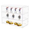 3-Tier Display Case, Display Cabinet with Rubber Rings, Freestanding Display Shelf for Bakery, Pastry, Jewelry, Collectibles view 1