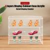 3-Tier Display Case, Display Cabinet with Rubber Rings, Freestanding Display Shelf for Bakery, Pastry, Jewelry, Collectibles view 2