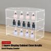 3-Tier Display Case, Display Cabinet with Rubber Rings, Freestanding Display Shelf for Bakery, Pastry, Jewelry, Collectibles view 3