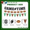 3 Pcs Football Banner Garland | No DIY - Pre-strung Game Time Football Party Banner | Birthday Party Decorations Bowl Game Indoor Decor view 3