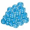 HEARTOOL 16mm Translucent Polyhedral Dice, Square Acrylic 6 Sided Dice with Rounded Edges Perfect for Board Games, Table Game & Classroom Teaching (Sky Blue, 100pcs) view 1