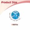 HEARTOOL 16mm Translucent Polyhedral Dice, Square Acrylic 6 Sided Dice with Rounded Edges Perfect for Board Games, Table Game & Classroom Teaching (Sky Blue, 100pcs) view 2