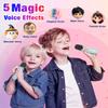 Mini Karaoke Machine, Portable Bluetooth Speaker with 2 Wireless Microphones for Kids & Adults, Karaoke Microphone with LED Lights, Gifts for Girls & Boys_Blue view 3