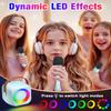 Mini Karaoke Machine, Portable Bluetooth Speaker with 2 Wireless Microphones for Kids & Adults, Karaoke Microphone with LED Lights, Gifts for Girls & Boys_Blue view 4
