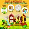Belveora 130PCS Magnetic Blocks, Magnetic Building Blocks with Dinosaur World, STEM Magnetic Cubes for Kids Ages 3-5 4-8 8-12, Educational Magnet Toys for Boys Girls Christmas/Birthday Gift(with Mat) view 4