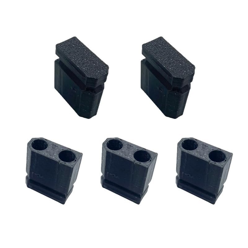 5PCS 3D Printed XT90 Male Connector Covers Black,PETG Plastic Dust Plugs & Protection Caps,Secure Fit for Energy Storage,Solar,RC Applications