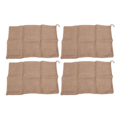Pengcadent Burlap Potato Sack Race Bags, 4pcs Reusable Potato Sack Bags for Outdoor Playground Games, Holiday Egg Hunt, Backyard Parties, Family Gatherings, Burlap Material with 40 x 60