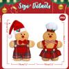 2PCS Gingerbread Man and Women Cute Christmas Plush Toys for Xmas Tree Topper Xmas Party Tabletop Decor. view 2