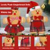 2PCS Gingerbread Man and Women Cute Christmas Plush Toys for Xmas Tree Topper Xmas Party Tabletop Decor. view 4