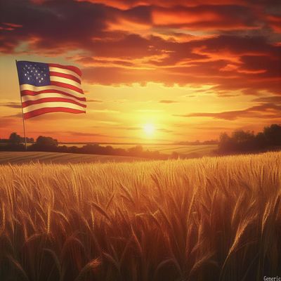 1000 PCS of Adult Wooden Puzzle The American Flag in The Sun, a Calming Rewarding Artistic Challenge, Pieces Fit Together Perfectly, Enjoy Solving Process, Gifts for Friends and Family 20x28in