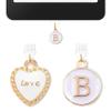 2PCS Initial B Letter Dust Plug Charm,Compatible with Kindle Type C Ports view 1