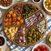 Puzzle Serving Tray Wood Food, Funny Food Wooden Plates with 8 Removable Compartments, Dry Fruit Snack Plate for Fruits, Nuts, Meats, Dips, for Coffee Table, Living Room, Kitchen (2Pcs) view 2