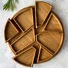Puzzle Serving Tray Wood Food, Funny Food Wooden Plates with 8 Removable Compartments, Dry Fruit Snack Plate for Fruits, Nuts, Meats, Dips, for Coffee Table, Living Room, Kitchen (2Pcs) view 3