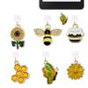 6PCS Initial Bee Type C Dust Plug Charms Compatible with Kindle USB C view 1