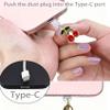 6PCS Initial Bee Type C Dust Plug Charms Compatible with Kindle USB C view 3
