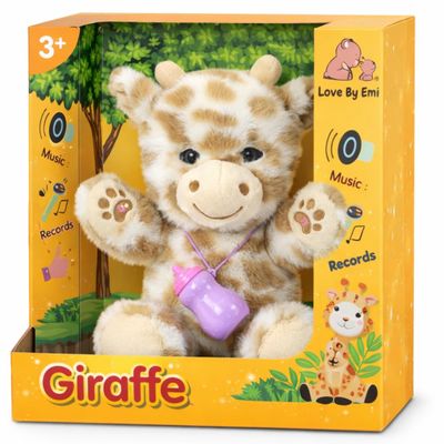 Love By Emi Interactive Recording Plush Toy for Toddlers Press to Record & Play, Touch-Activated Sound Play, Fun Songs & Voice Playback, Soft Playmate for Engagement & Creative Play