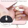 2PCS Initial Letter J Type C Dust Plug Charms Compatible with Kindle USB C view 3