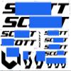 Black Racing and Mountain Bike Frame Stickers Compatible with Scott TBS76 view 1