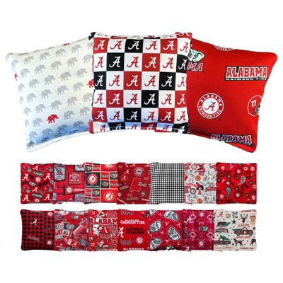 Alabama Cornhole Bags (4-Pack) - Premium Regulation Sets for Sports Fans & Tailgating Fun (Mascot)